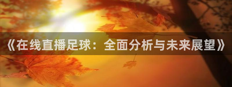 乐球直播免费体育直播nba：《在线直播足球：全面分析与未来展望》