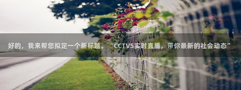 乐球体育足球直播：好的，我来帮您拟定一个新标题。“CCTV5实时直播，带你最新的社会动态”